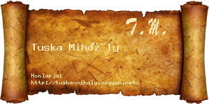 Tuska Mihály névjegykártya